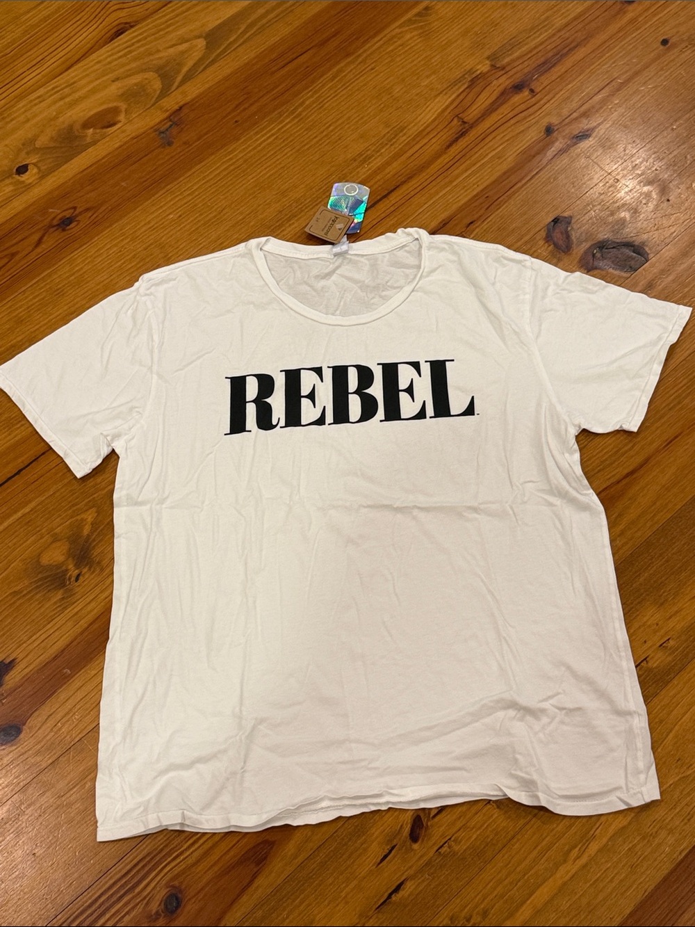 Alternative White 'REBEL' Graphic Tee - women’s  Short Sleeve
